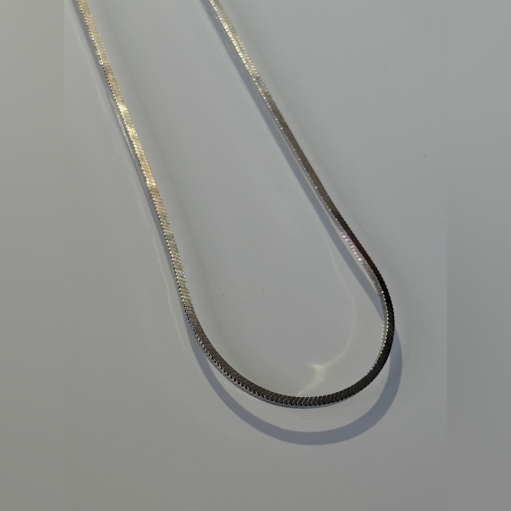 Sterling Silver snack box chain Necklace